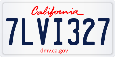 CA license plate 7LVI327
