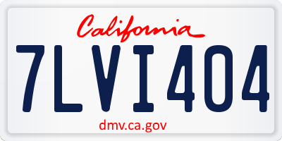 CA license plate 7LVI404