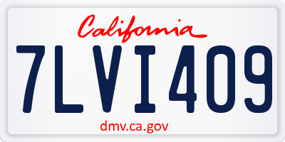 CA license plate 7LVI409