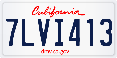 CA license plate 7LVI413