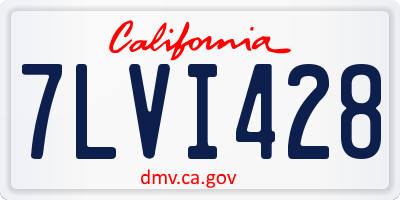 CA license plate 7LVI428
