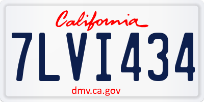 CA license plate 7LVI434