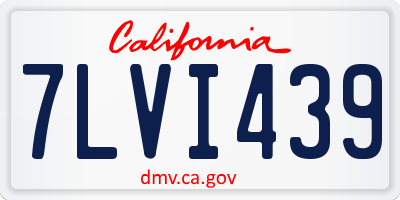 CA license plate 7LVI439