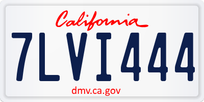 CA license plate 7LVI444