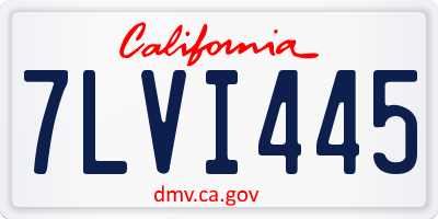 CA license plate 7LVI445