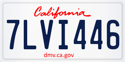 CA license plate 7LVI446