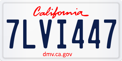 CA license plate 7LVI447