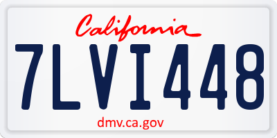 CA license plate 7LVI448