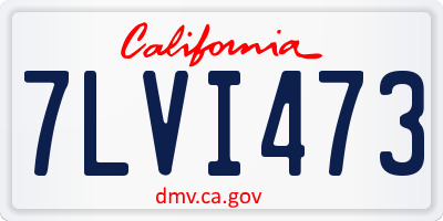 CA license plate 7LVI473