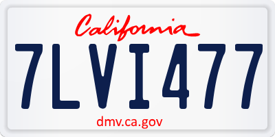 CA license plate 7LVI477