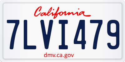 CA license plate 7LVI479