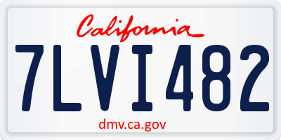 CA license plate 7LVI482