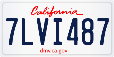 CA license plate 7LVI487