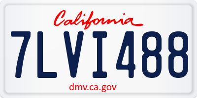 CA license plate 7LVI488