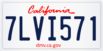 CA license plate 7LVI571