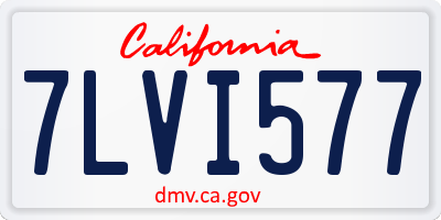 CA license plate 7LVI577