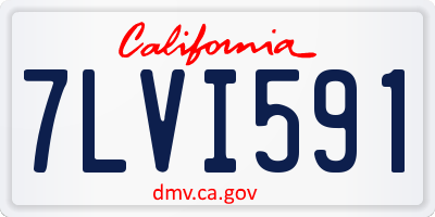 CA license plate 7LVI591