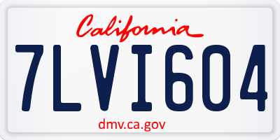 CA license plate 7LVI604