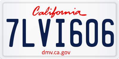 CA license plate 7LVI606
