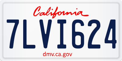CA license plate 7LVI624