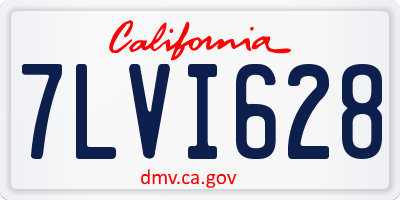 CA license plate 7LVI628