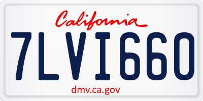 CA license plate 7LVI660