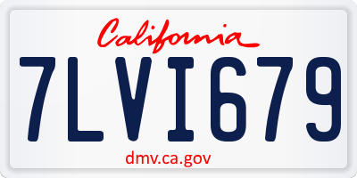 CA license plate 7LVI679