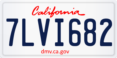 CA license plate 7LVI682