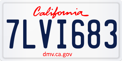 CA license plate 7LVI683