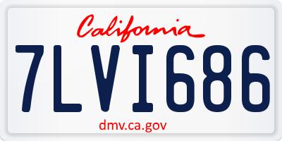 CA license plate 7LVI686