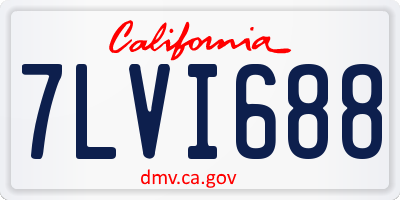 CA license plate 7LVI688