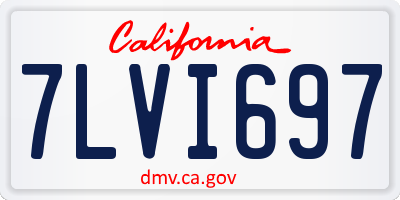 CA license plate 7LVI697
