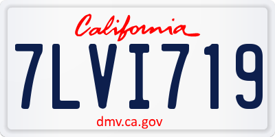 CA license plate 7LVI719