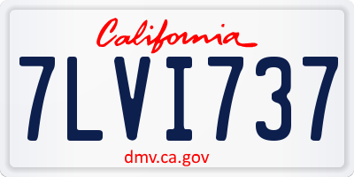 CA license plate 7LVI737