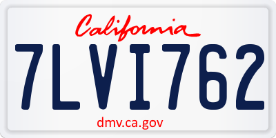 CA license plate 7LVI762