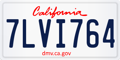 CA license plate 7LVI764