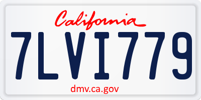 CA license plate 7LVI779