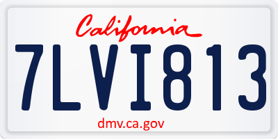 CA license plate 7LVI813