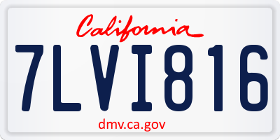 CA license plate 7LVI816