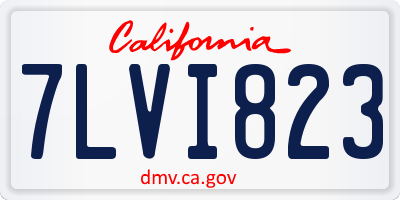 CA license plate 7LVI823