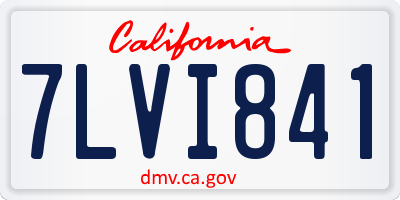 CA license plate 7LVI841