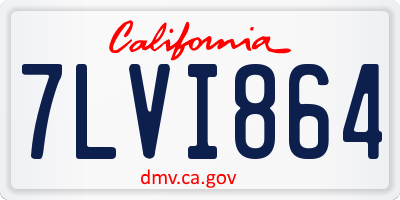 CA license plate 7LVI864
