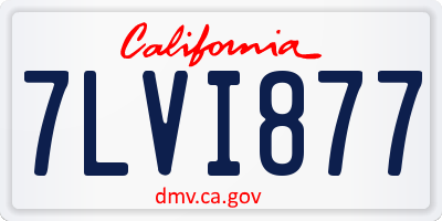 CA license plate 7LVI877