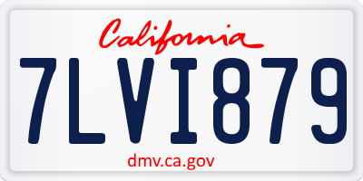 CA license plate 7LVI879