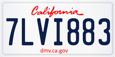 CA license plate 7LVI883
