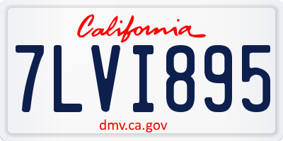 CA license plate 7LVI895