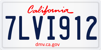 CA license plate 7LVI912
