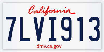 CA license plate 7LVI913