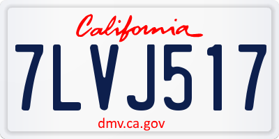CA license plate 7LVJ517