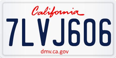CA license plate 7LVJ606